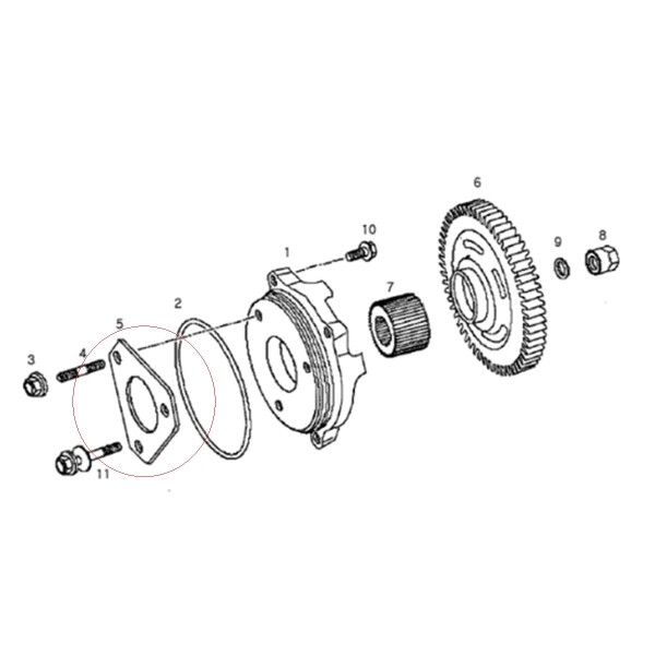 Joint de pompe d'injection / Ø52 mm / LS PLUS 70 / LS PLUS 80 / LS PLUS 90 / 504083433 / 40223568 / n° 40262052