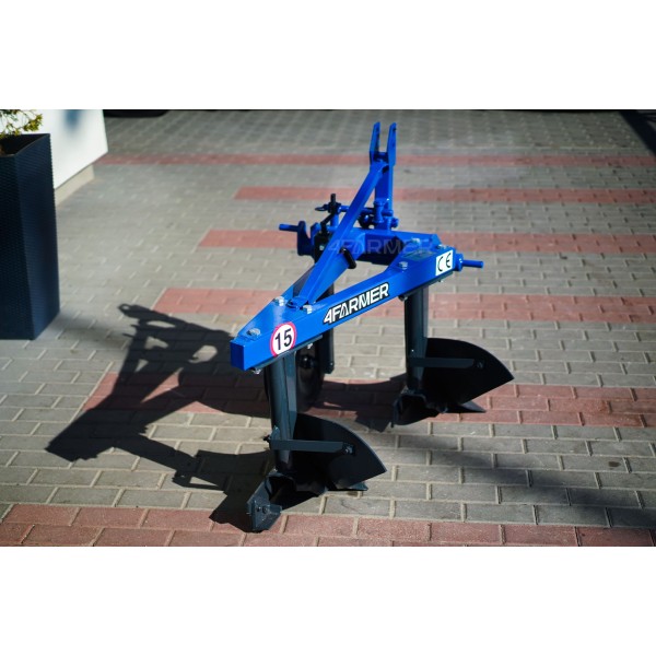 Double furrow plow with support wheel 4FARMER