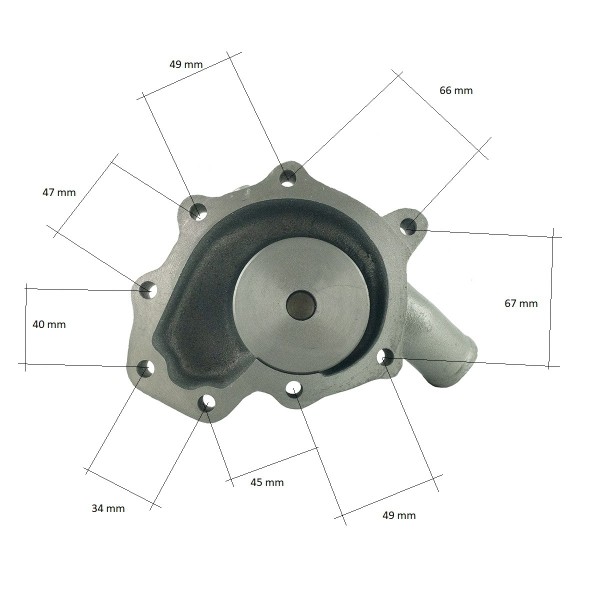 Bomba de agua - Toyosha BD143 / 3S139 / MS135 / MS142 Hinomoto E21, E23, E25, E28, E264, E2002, E2004, E2302, E2304, N239