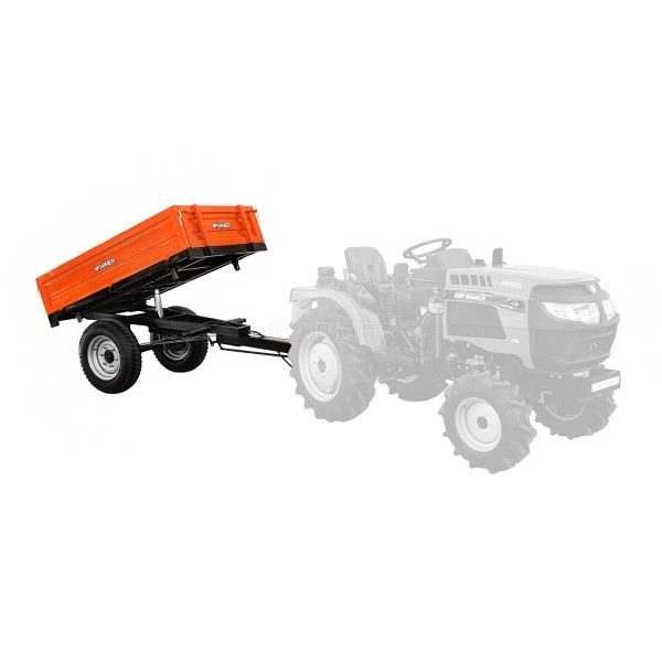 Remorque agricole simple essieu 1,5T avec frein et benne basculante 4FARMER