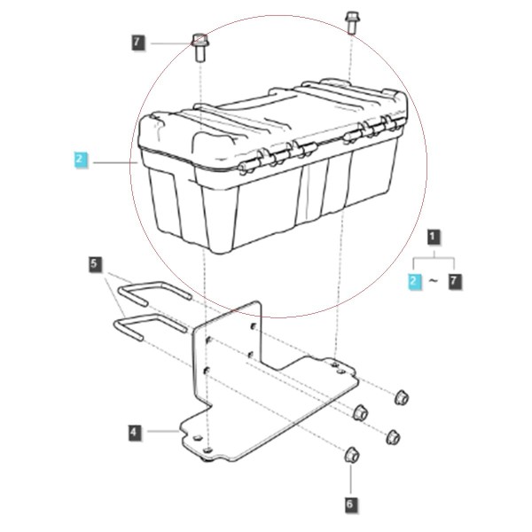 Caja de herramientas / TRG869 / Tractor LS / N.º 40376197