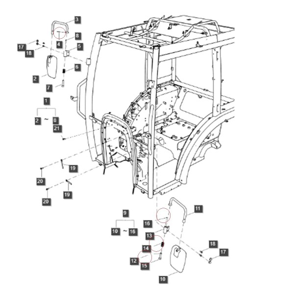 Spiegel-Spreizbolzen / TRG869 / LS Tractor / Nr. 40278676