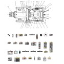 Naklejka statusu wałka PTO/WOM / TRG980 / LS Tractor nr 40189937 | Traktor.com.pl