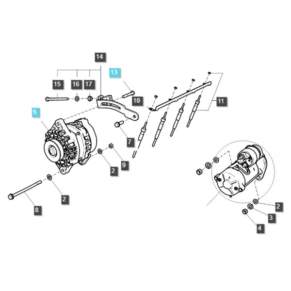 Štartér / Q170 / LS Traktor / č