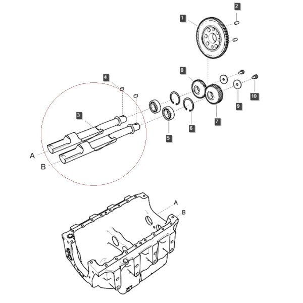 Eje de equilibrio / EGQ146 / Tractor LS / N.° 40009399