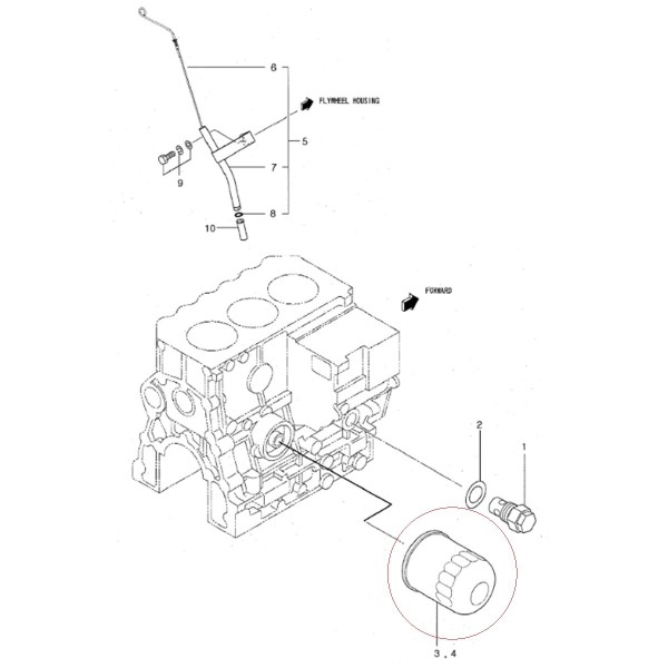 Engine oil filter LS XJ25 / M20 x 1.5 / A0653039 / 40056451
