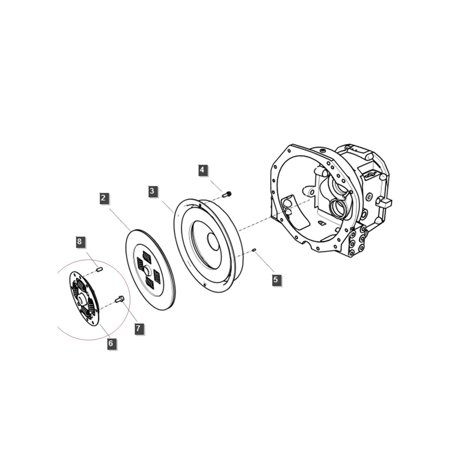 Amortiguador de vibraciones torsionales / TRG250 / Tractor LS / LS R41 / R43 / R50 / R60 / N.° 40007741