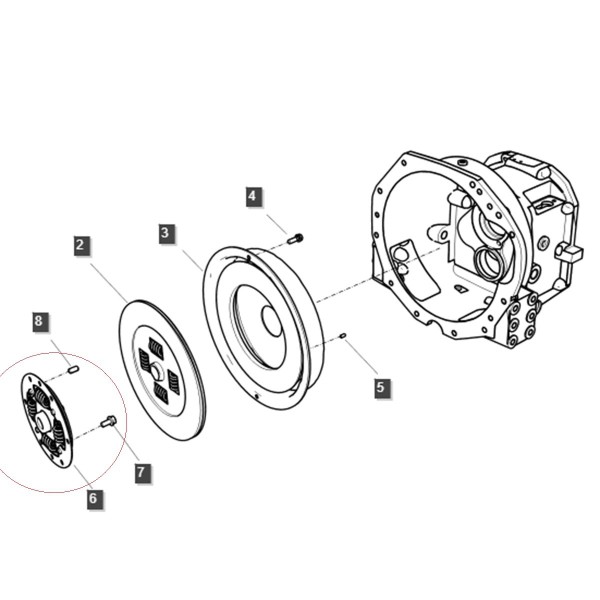 Amortisseur de vibrations de torsion / TRG250 / Tracteur LS / LS R41 / R43 / R50 / R60 / N° 40007741