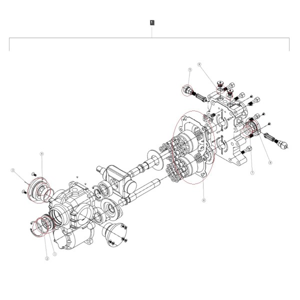 Juego de juntas para caja de cambios HST/TRG270/LS Tractor/LS MT3.55/LS MT3.57/LS MT3.60/nº. 40375984