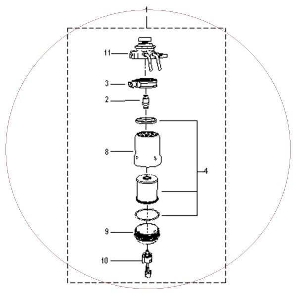 Hlavný palivový filter / EGQ125 / LS Traktor č