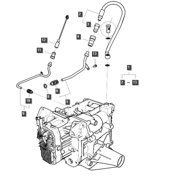 Überlaufschraube / TRG630 / LS Traktor / Nr. 40010321