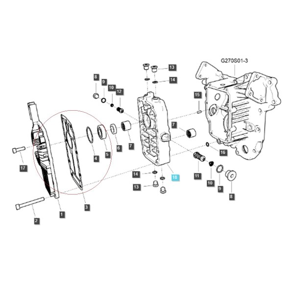 Joint de boîte de vitesses HST / LS MT1.25 / TRG270 / n° 40341103