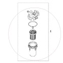 Boîtier de filtre à carburant LS XJ25 + filtre 40223960 / 31A6200301 / 40418022