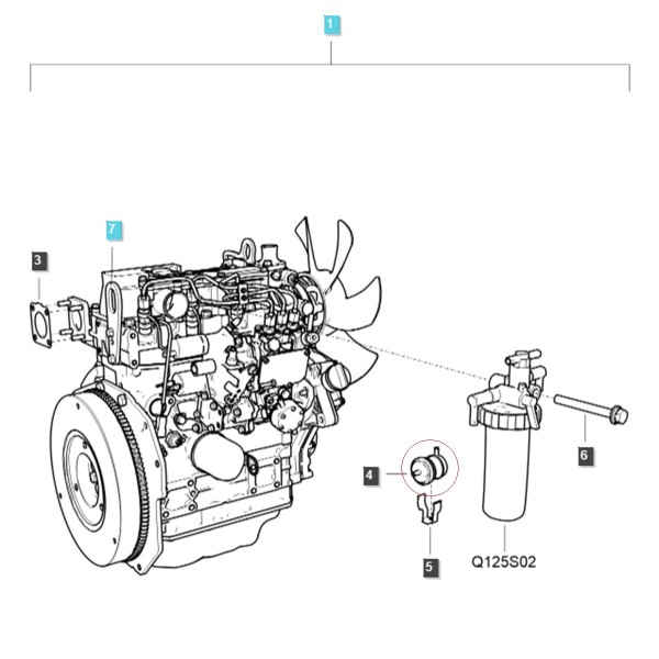 Palivový filtr / LS MT1.25 / TRG010 / MT40350134 / Ls Traktor 40350134
