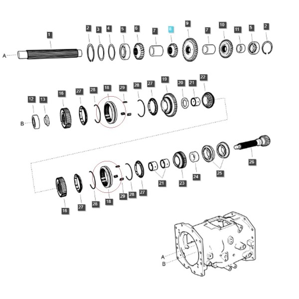 Tuleja zębata / TRG281 / LS Tractor 40009384 | Traktor.com.pl