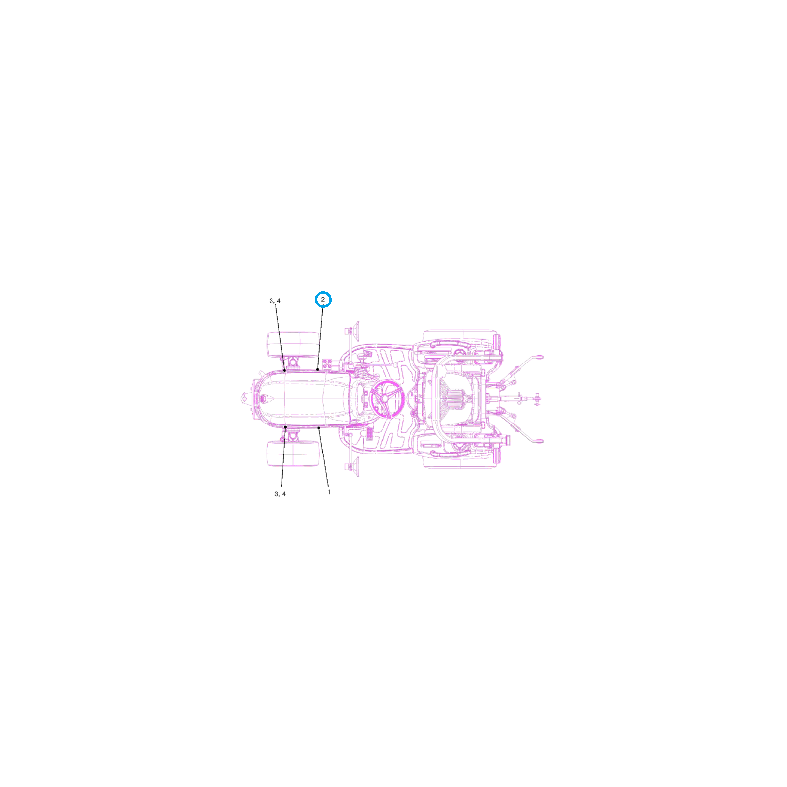 Adhesivo LS (izquierda) / TRG980 / LS Tractor no 40344446