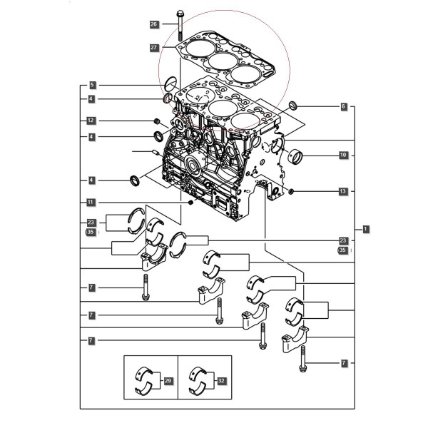 Head gasket / LS MT1.25 / 119E10-01330 / no. 40355677