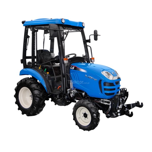 Tractor LS XJ25 HST con cabina y sistema de suspensión delantera de tres puntos