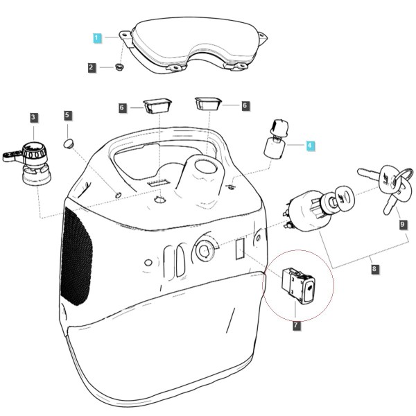 Interruptor / LS MT1.25 / LS MT3.35 / LS MT3.40 / LS MT3.50 / LS MT3.60 / TRG750 / no 40319366