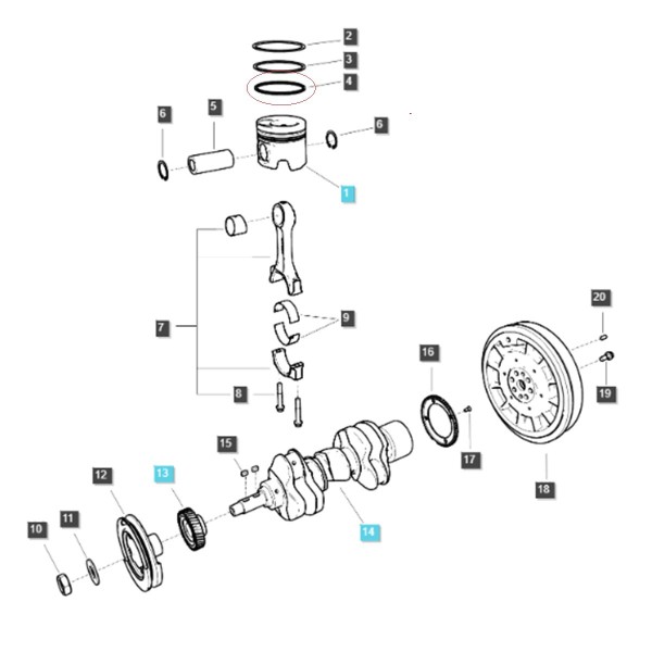 Pierścień tłoka / MT3.35 / LS MT3.40 / LS MT3.50 / LS MT3.60 / EGQ120 / nr 40265556 | Traktor.com.pl