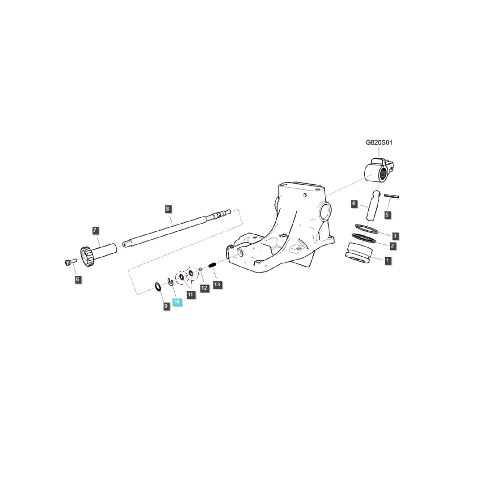 Joint torique / 9,80 x 1,90 mm / LS MT1,25 / S801010010 / n° 40116417