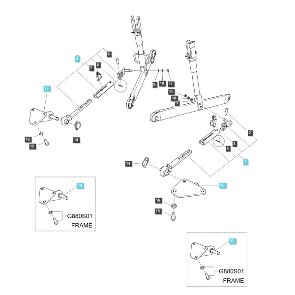 Pasador de chaveta 38x3 mm / LS MT3.35/LS MT3.40/LS MT3.50/LS MT3.60