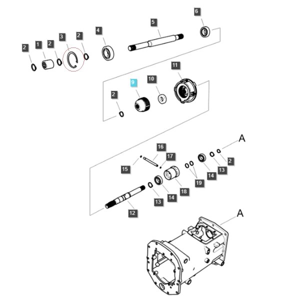 Veľkosť ložiska / LS MT1.25 / LS MT3.35 / LS MT3.40 / LS MT3.50 / LS MT3.60 / LS XJ25 / S811052001 / nr 40029296