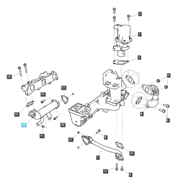 Uszczelka metalowa EGR Ø 27 mm / LS MT3.35 / LS MT3.40 / LS MT3.50 / LS MT3.60 / EGQ200 / 40266104 | Traktor.com.pl