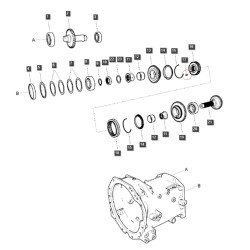 Llave del piñón de accionamiento 16,90 x 4,75 x 3,45 mm LS Tractor / LS MT3.50 / TRG281 / A1281399 / 40009844