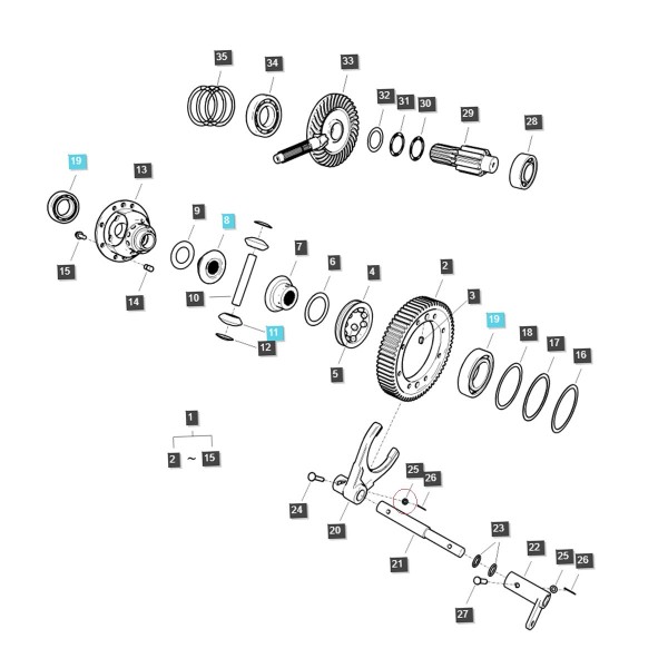 Lager / 11,50 x 6,40 x 1,60 mm / LS XJ25 / LS MT1.25 / LS MT3.35 / LS MT3.40 / LS MT3.50 / LS MT3.60 / S363060013