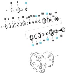 Anillo cónico sincronizado / 73 x 8,00 mm / Ls Tractor 40354931 / 40009156