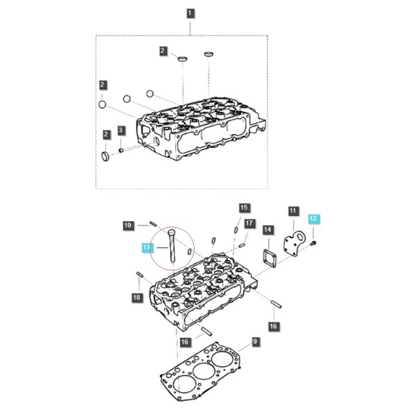 Skrutka hlavy valcov / LS MT3.35 / LS MT3.40 / LS MT3.50 / LS MT3.60 / EGQ116 / Q1160012 / č. 40237748