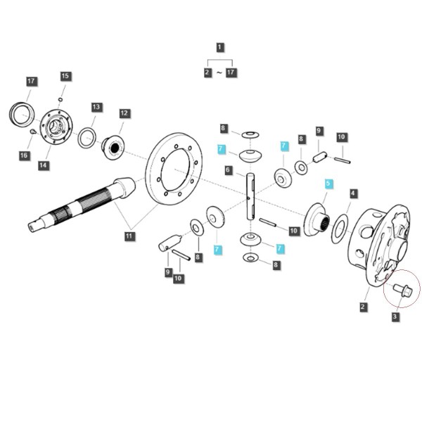 Flange bolt M12 x 1.25 / LS MT3.35 / LS MT3.40 / LS MT3.50 / LS MT3.60 / TRG310 / A1970379 / 40182446
