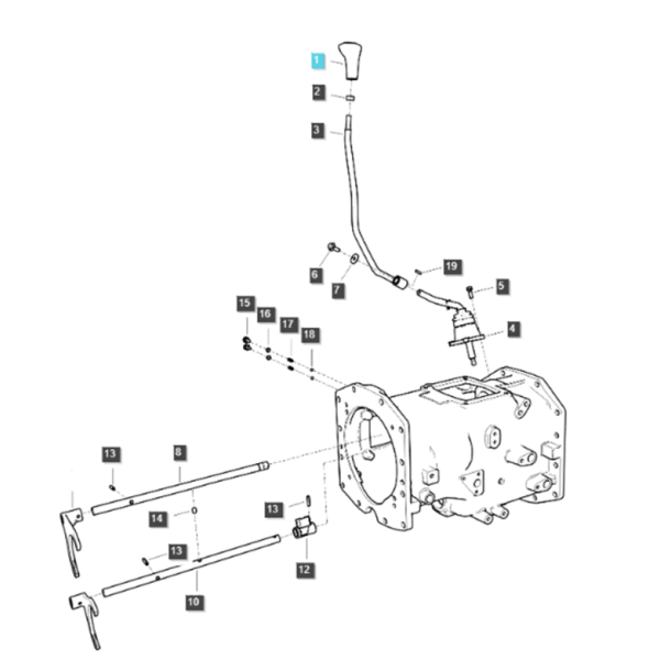 Fourche, guide, sélecteur de vitesses 1-2 / TRG290 / Ls Tracteur n° 40010308