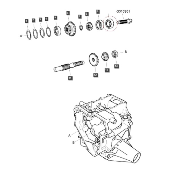 Ložisko 6304-B / 20 x 52 x 15 mm / LS XJ25 / LS MT1.25 / LS MT3.35 / LS MT3.4. / LS MT3,50 / LS MT3,60 / A0863040 / 40012714