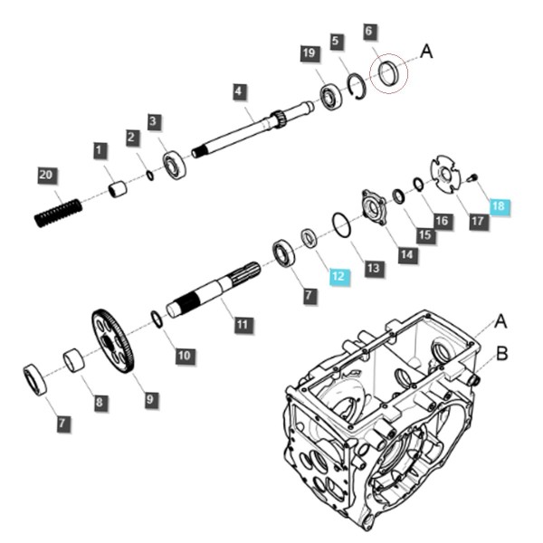 Blok šroubů / LS MT3.35 / LS MT3.40 / LS MT3.50 / LS MT3.60 / TRG283 / A1283016 / nr 40007516