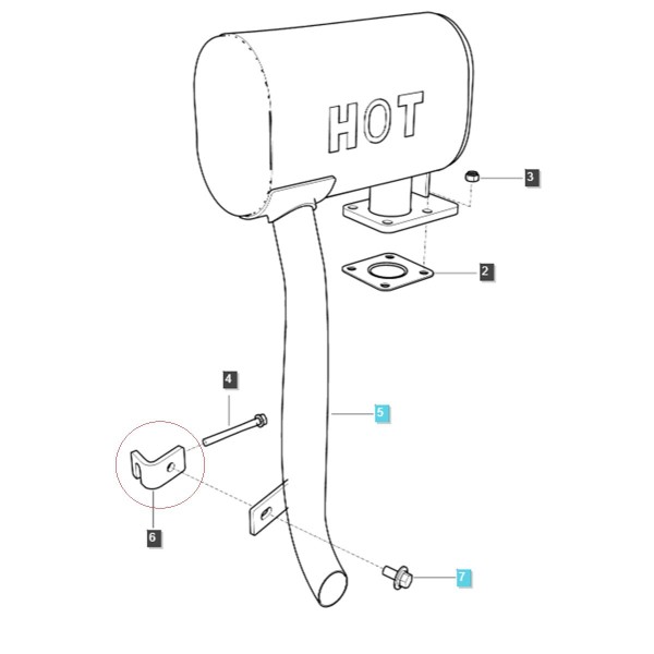 Muffler mount / LS XJ25 / TRG150 / 40362889