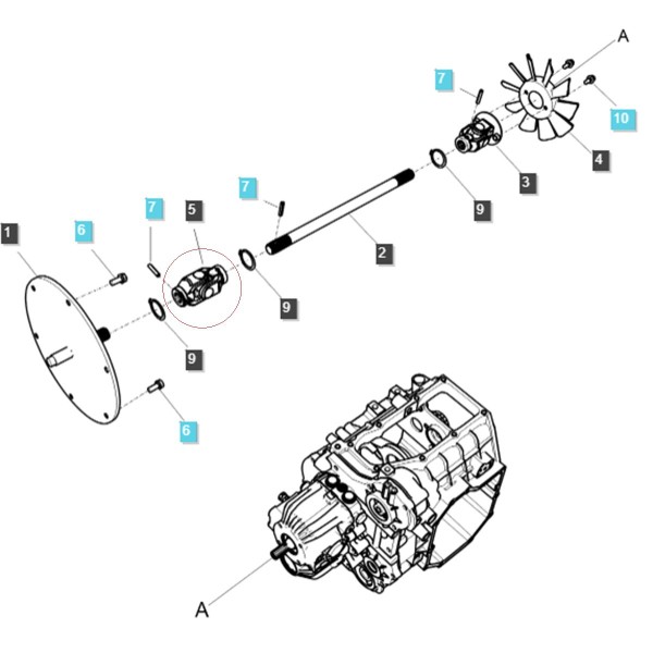 Kardanwelle 14T/14T / Gelenk / LS XJ25 / LS MT1.25 / TRG380 / 40196061