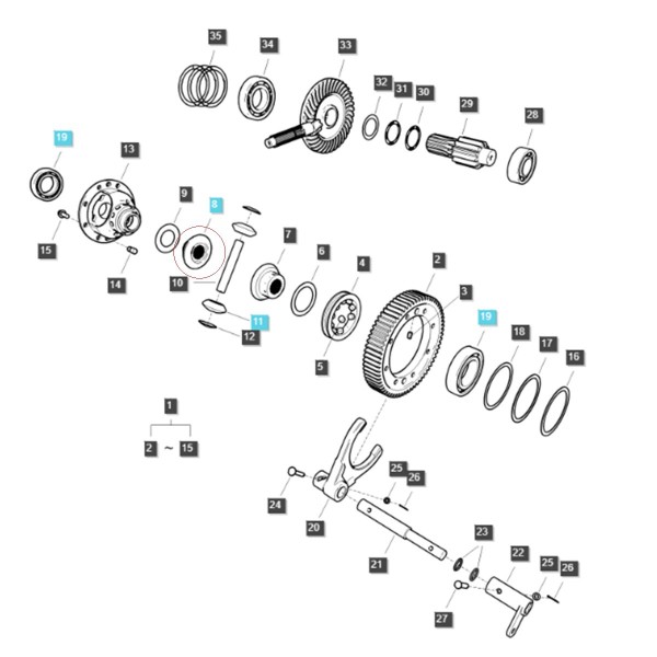Sprocket 16T / LS MT1.25 / LS MT3.35 / LS MT3.40 / LS MT3.50 / LS MT3.60 / TRG310 / A1324062 / A1324118 / 40009871 / 40182443
