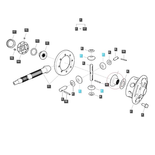 Sprocket 16T / LS MT1.25 / LS MT3.35 / LS MT3.40 / LS MT3.50 / LS MT3.60 / TRG310 / A1324062 / A1324118 / 40009871 / 40182443