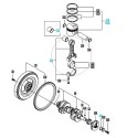 Connecting rod / 167 mm / LS MT1.25 / Yanmar 3TNV80F / no. 40407010
