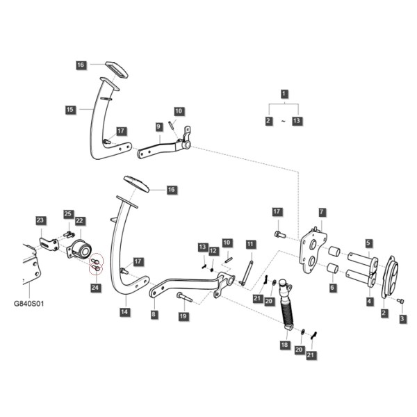 Vis M8 x 1,25 x 25 / 8,8 / LS MT1.25 / LS MT3.35 / LS XJ25 / S153082533 / 40028923
