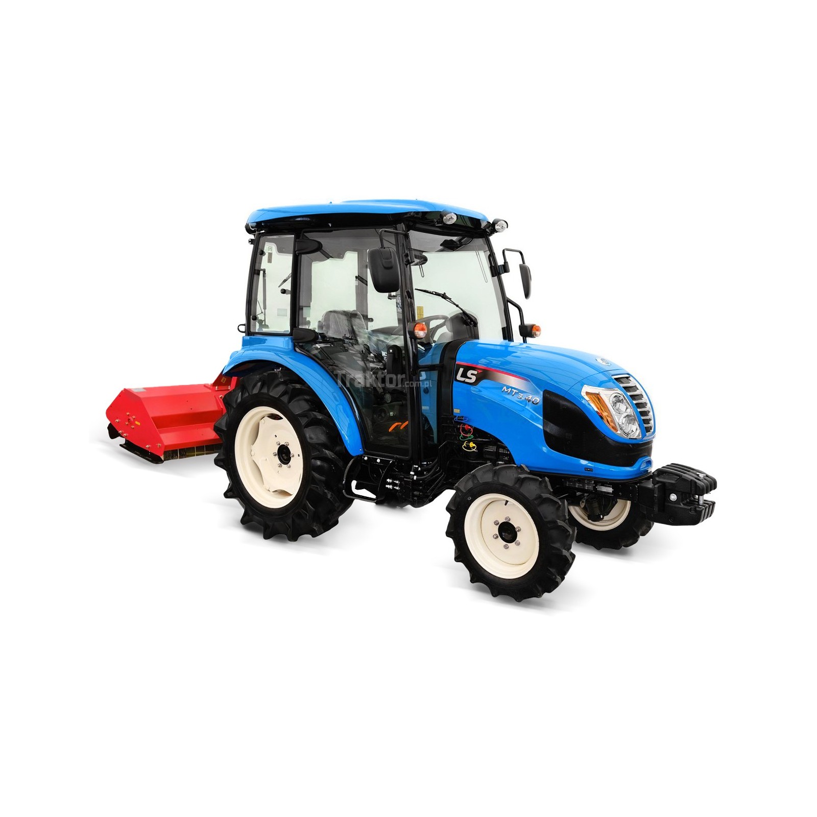 LS Tractor MT3.40 MEC with cabin and 4FARMER flail mower