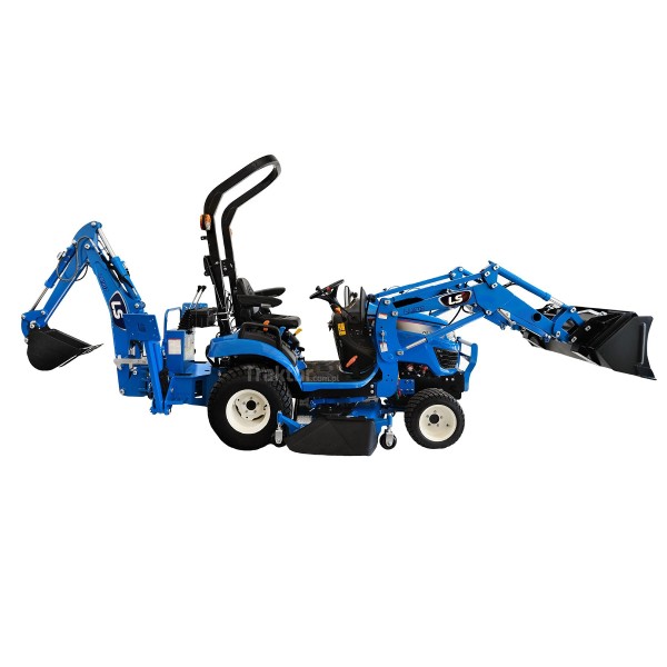 LS Tractor MT1.25 with excavator, loader, mower and grass tires