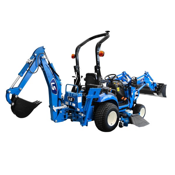 LS Tractor MT1.25 with excavator, loader, mower and grass tires