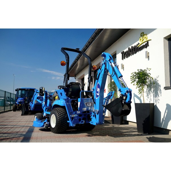 LS Traktor MT1.25 s bagrom, nakladačom, kosačkou a pneumatikami na trávu