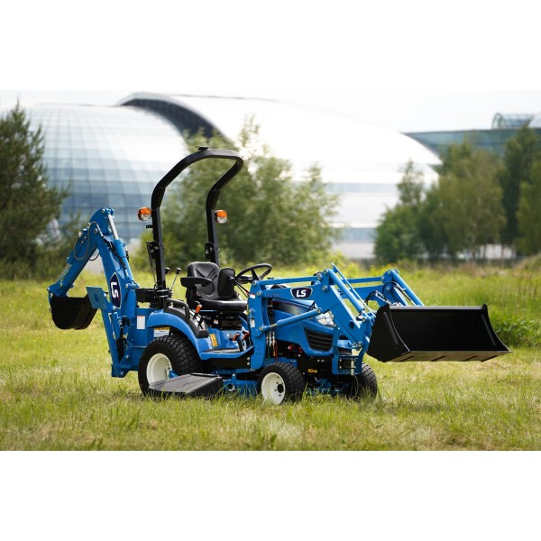 LS-Traktor MT1.25 mit Bagger, Lader, Mäher und Grasreifen