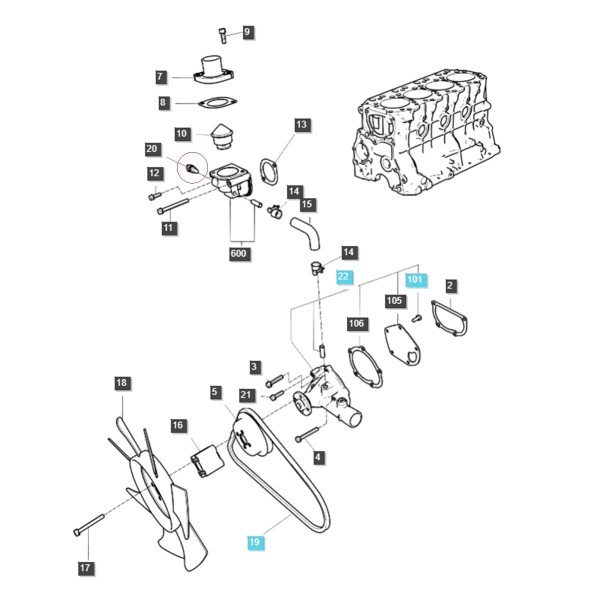 Czujnik temperatury wody / LS Tractor / 50DEG-120DEG / TRG750 / 3A1750017 / nr 40007156 | Traktor.com.pl