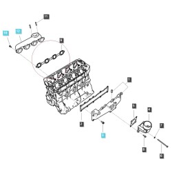 Uszczelka kolektora wydechowego / LS U43 / LS U50 / LS U60 / Ø 29 x 35 mm / 382 x 50 mm / Q1650003 / nr 40011272