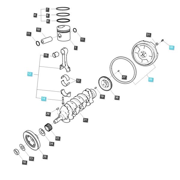 Korbowód / 215 mm / LS R4041 / LS R4010 / LS U5020 | Traktor.com.pl